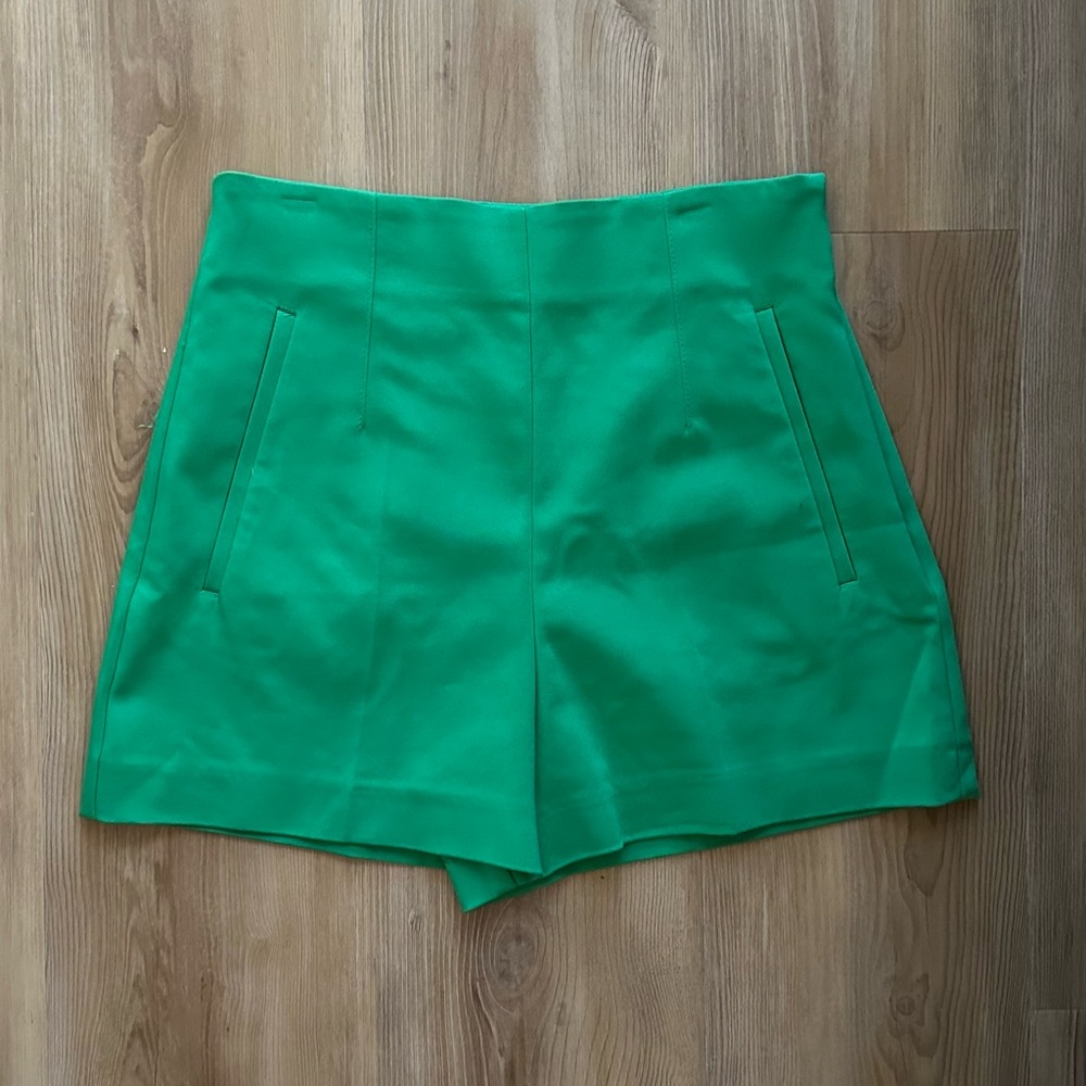 Zara green shorts